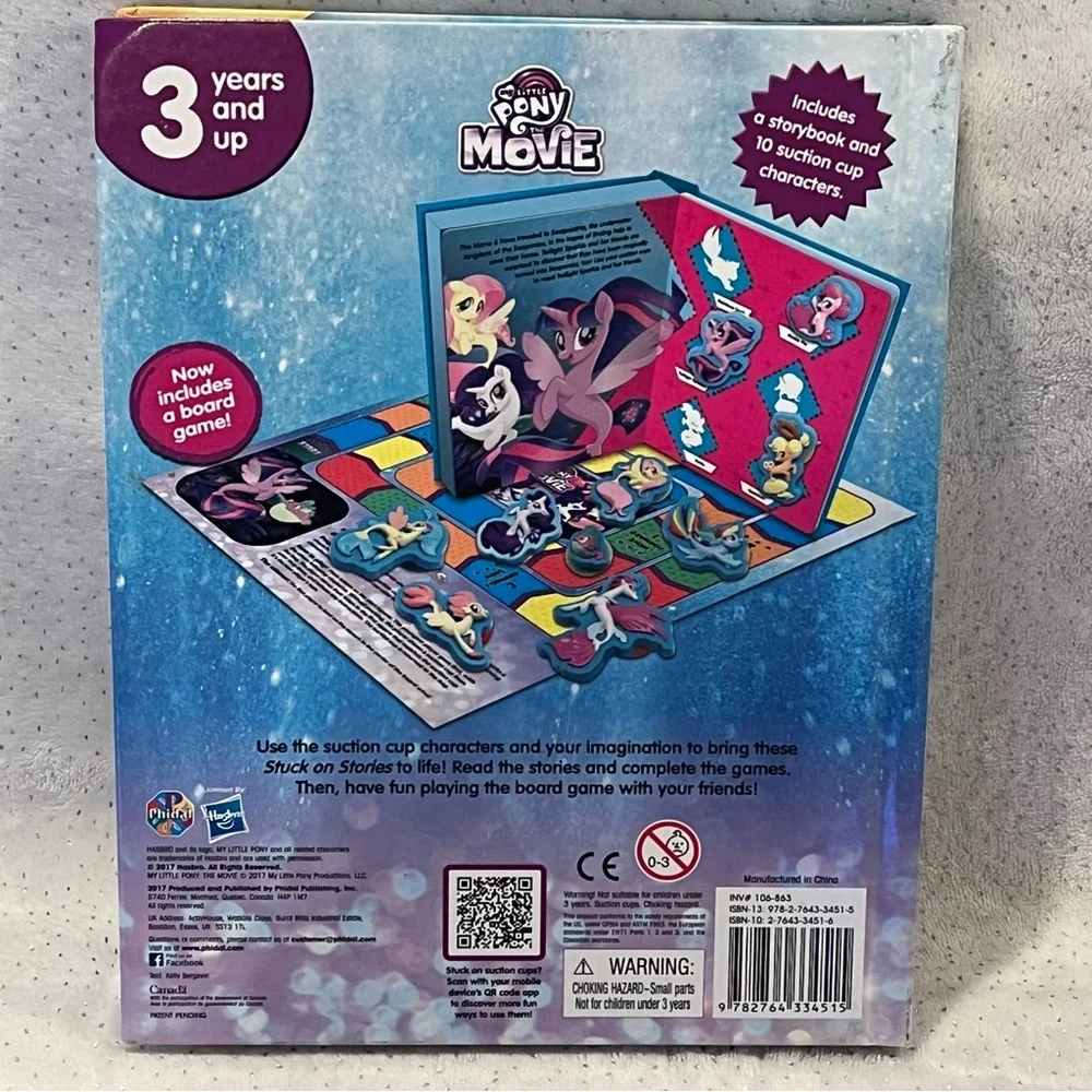 My Little Pony The Movie Stuck on Stories Book, Figures and Board Game